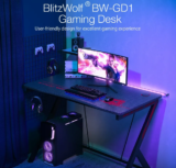 BlitzWolf BW-GD1 : Νέo Gaming γραφείο της Blitzwolf με επίστρωση από ανθρακόνημα, και ποτηροθήκη στα 68.7€!!!