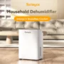Solayce PD12R-02EE Dehumidifier 12L/24h, 3.2L Large Water Tank