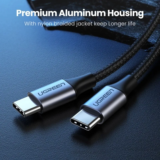 USB Type-C σε Type-C καλώδια 0.5/1/1.5/2 μέτρα και αντοχή για 60/100W QC4.0 φόρτισης απο 3€!!