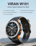 Το VIRAN W101 είναι ένα πολύ όμορφο rugged Smartwatch με AMOLED οθόνη 1.43″ και Bluetooth Call στα 22.4€