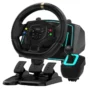 G30 1080 Gaming Steering Wheel with 6+1 Speed Shifter Pedals 180 1080 Adjustable Rotation Strength Force Feedback LED Lights Compatible...