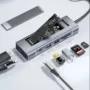 Essager ES-TA08 8-in-1 Docking Station with Disk Storage USB 2.0 USB 3.2 Gen 2 10Gbps USB-C Data PD100W USB-C 4K@30Hz...