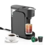 NovuLife 2 in 1 Mini Single Serve Capsule Coffee Maker 1450W Instant Heat Ground Coffee and K Cup Capsules Compatible...