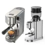HiBREW H10B Lite Espresso Machine and G7 Coffee Grinder Combo 48 Grind Settings 15 Bar 51mm Portafilter Steam Wand