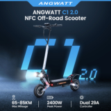 [#Ιστορικό_Χαμηλό] ANGWATT C1 2.0 : Ηλεκτρικό πατίνι 2400W, με 28Ah μπαταρία και υδραυλικά δισκόφρενα στα 849€!