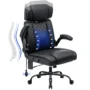 HOFFREE Ergonomic Office Chair with Adjustable Lumbar Support Executive Leather Desk Chair Flip Up Arms Headrest 440lbs Heavy Duty Base...