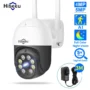 Hiseeu 4MP or 5MP PTZ IP Camera Outdoor Security AI Human Detection H.265X Wireless WiFi Video Surveillance Cameras iCsee P2P