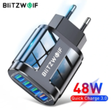 BlitzWolf BK-385: Φορτιστής (με συνολικά) 48W με 4 θύρες και καλώδιο στα 5.7€ ΜΟΝΟ!!!