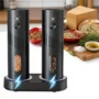 IPRee 2pcs Rechargeable Electric Salt and Pepper Grinder Set USB Automatic LED Adjustable Coarseness Stainless Steel Kitchen Gadgets for Home...