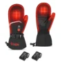 SAVIOR HEAT S66E Heated Mittens for Men Women,7.4V Rechargeable Electric Heated Ski Mittens,Waterproof Touchscreen Thermal Gloves for Snowboarding,Skiing and Hiking