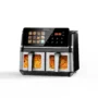 SPRX Dual Basket Air Fryer 2000W 10L Large Capacity 12 Cooking Presets 360 Airflow Air Fryer Oven with LED Touchscreen...