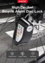 LAOTIE DL01 Bicycle Disc Brake Lock 110dB Loud Alarm Anti-thief Protection Aluminum Alloy Waterproof Safety