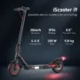 iScooter i9 Folding Electric Scooter 8.5 Inch Pneumatic Tire 350W Motor 7.5Ah Battery 25km/h Max Speed APP IP54 Waterproof -