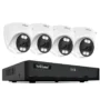 Srihome NVS008 AHO30B 4 Channel XVR Security Camera System Outdoor Waterproof Night Vision Two Way Audio Remote Access Home Surveillance...
