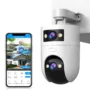 JOOAN W8U Dual Lens WiFi PTZ Security Camera 3MP+3MP Dual Screen 2.4G or 5G or bluetooth Full Color Night Vision...