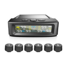 Système de surveillance de la pression des pneus de voiture solaire TPMS Système d'alarme de sécurité automatique