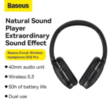 Baseus D02 Pro : Over-ear Bluetooth 5.3 ακουστικά, με drivers 40mm και 50 ώρες αυτονομία με 27.4€!