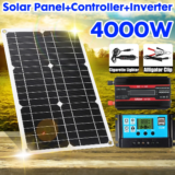 Solar Panel Kit 4000W, με ηλιακό Panel 10W, Controller και Inverter 220V, με 83.3€!