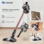 Proscenic P8 Plus Cordless Vacuum Cleaner, 17000Pa Handheld Stick Vacuum Cleaner with Wall Mount and HEPA Filtration