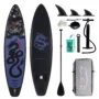 FunWater 350cm Large Size Inflatable Stand Up Paddle Board Surfboard Complete Paddleboard Accessories Adjustable Paddle,Pump,ISUP Travel Backpack,Leash,Adult Paddle Board