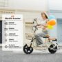 iScooter Y16 14-Inch City Ride E-Scooter Dual Comfortable Seat with Baskets 1200W 48V20Ah Long Range 90-100km Electric scooter