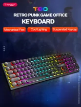 T-WOLF T80 : Ρετρό εμφάνιση, μπόλικα λαμπάκια και τιμή μόλις 11.9€ σε ένα ενσύρματο πληκτρολόγιο – ευκαιρία.