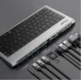 QGeeM Aluminum Alloy Keyboard + 11 In 1 USB-C Hub Docking Station Adapter With / 4K HDMI HD Display /...