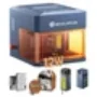 SCULPFUN iCube Ultra Dual 12W+1.2W Laser Engraver, 10000mm/min Speed, 0.08/0.03mm Laser Spot, 150x135mm Working Area, Built-in Smoke Filter, 4 Light...