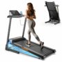 [EU Direct] Formill FT61 3.0HP Foldable Treadmill, 15% Incline, 13.5km/h, 17×43Inch Belt, 300lbs Load, Silent, LCD, Shock-Absorbing for Home