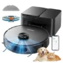 Teendow D65S MAX Robot Vacuum Cleaner, 70-Day Auto-Empty, 6000Pa Suction, 17kPa Dust Station, 220min Runtime, 20mm Obstacle Crossing, 4-Level Power...