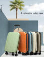 Folding trolley suitcase